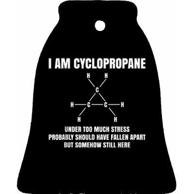 Organic Chemistry Nerd Cyclopropane Stress Joke Ceramic Bell Ornament