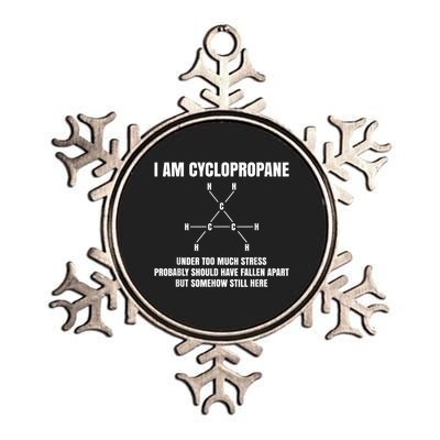 Organic Chemistry Nerd Cyclopropane Stress Joke Metallic Star Ornament