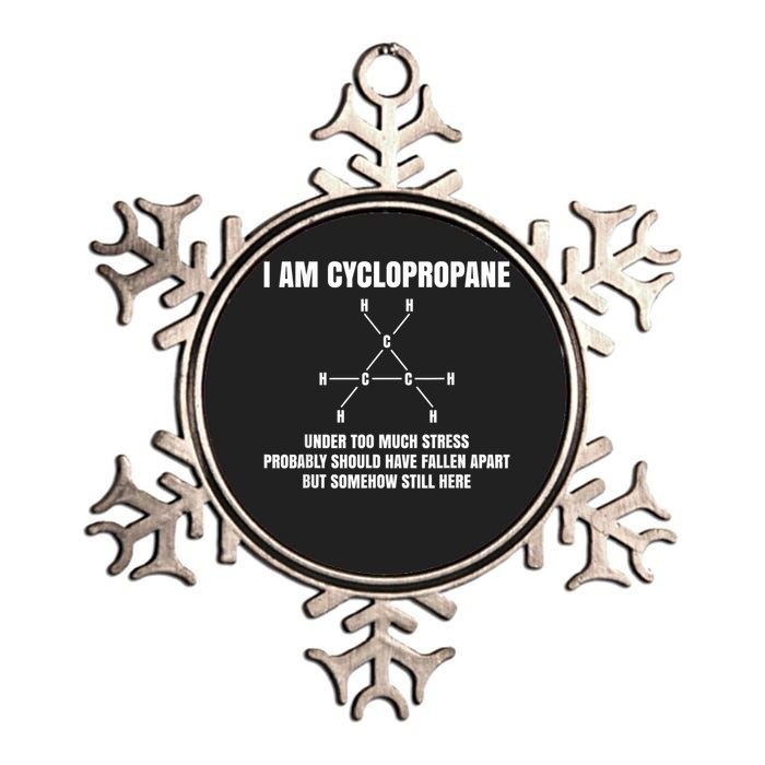 Organic Chemistry Nerd Cyclopropane Stress Joke Metallic Star Ornament