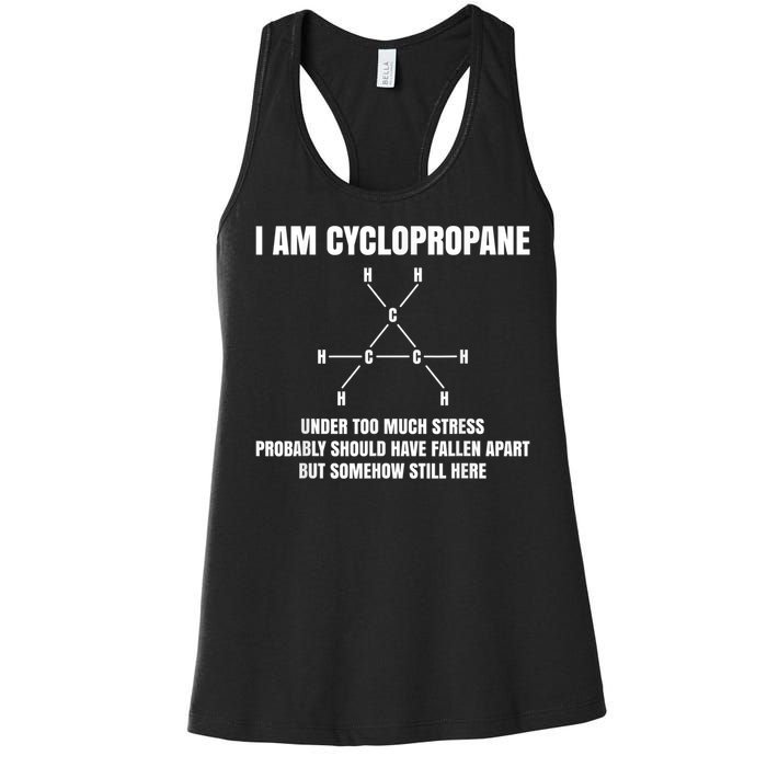 Organic Chemistry Nerd Cyclopropane Stress Joke Women's Racerback Tank