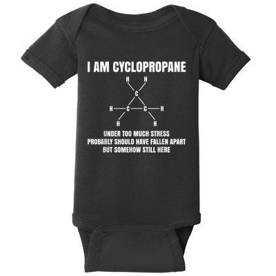 Organic Chemistry Nerd Cyclopropane Stress Joke Baby Bodysuit