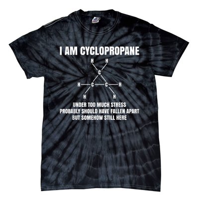 Organic Chemistry Nerd Cyclopropane Stress Joke Tie-Dye T-Shirt