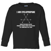 Organic Chemistry Nerd Cyclopropane Stress Joke Toddler Long Sleeve Shirt