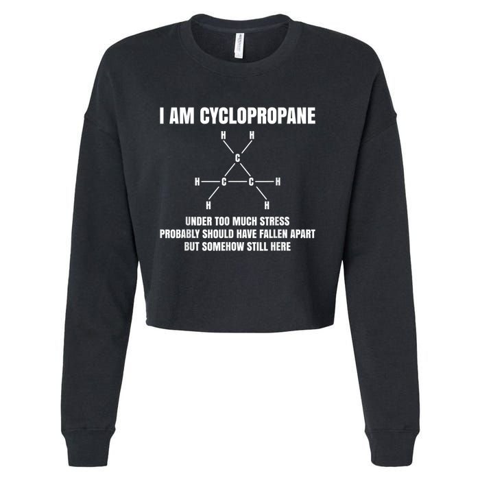 Organic Chemistry Nerd Cyclopropane Stress Joke Cropped Pullover Crew