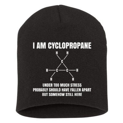 Organic Chemistry Nerd Cyclopropane Stress Joke Short Acrylic Beanie