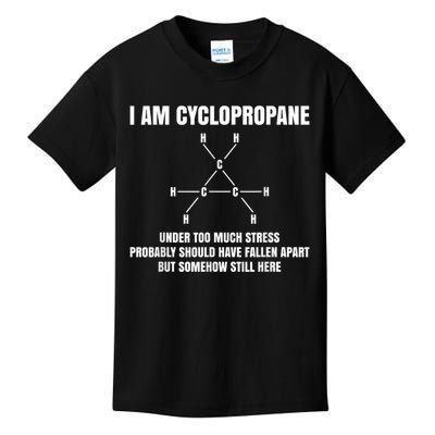 Organic Chemistry Nerd Cyclopropane Stress Joke Kids T-Shirt