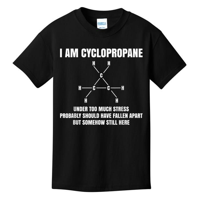 Organic Chemistry Nerd Cyclopropane Stress Joke Kids T-Shirt