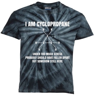 Organic Chemistry Nerd Cyclopropane Stress Joke Kids Tie-Dye T-Shirt