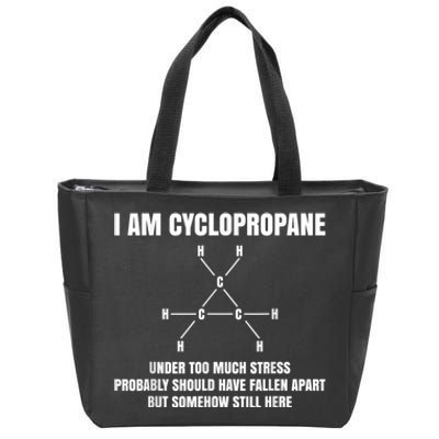 Organic Chemistry Nerd Cyclopropane Stress Joke Zip Tote Bag