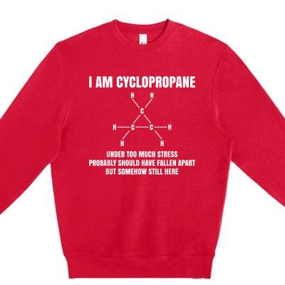 Organic Chemistry Nerd Cyclopropane Stress Joke Premium Crewneck Sweatshirt