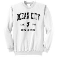 Ocean City New Jersey Nj Vintage Athletic Black Sports Desig Sweatshirt