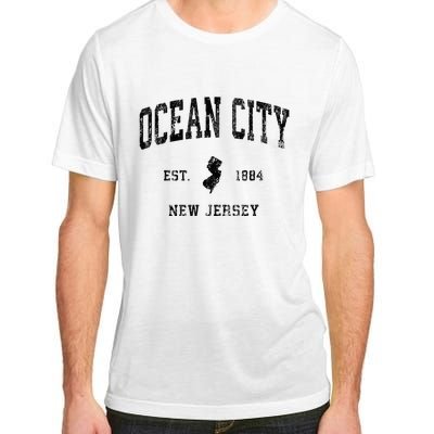 Ocean City New Jersey Nj Vintage Athletic Black Sports Desig Adult ChromaSoft Performance T-Shirt