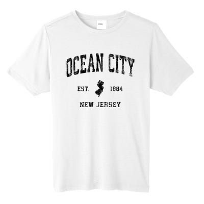 Ocean City New Jersey Nj Vintage Athletic Black Sports Desig Tall Fusion ChromaSoft Performance T-Shirt