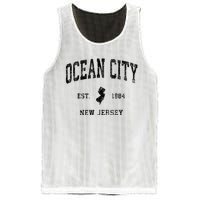 Ocean City New Jersey Nj Vintage Athletic Black Sports Desig Mesh Reversible Basketball Jersey Tank