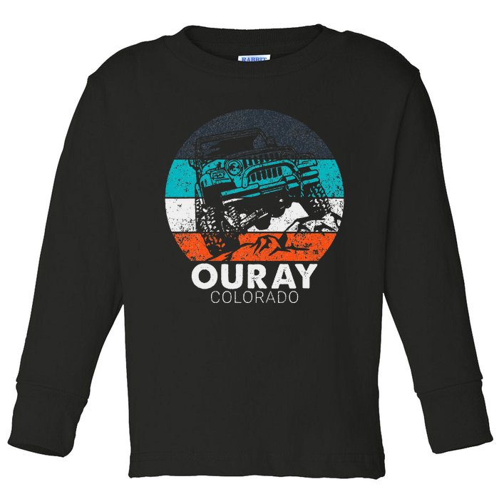 Ouray Colorado4x4 Offroad Trail Vehicle Outdoor Adventure Toddler Long Sleeve Shirt