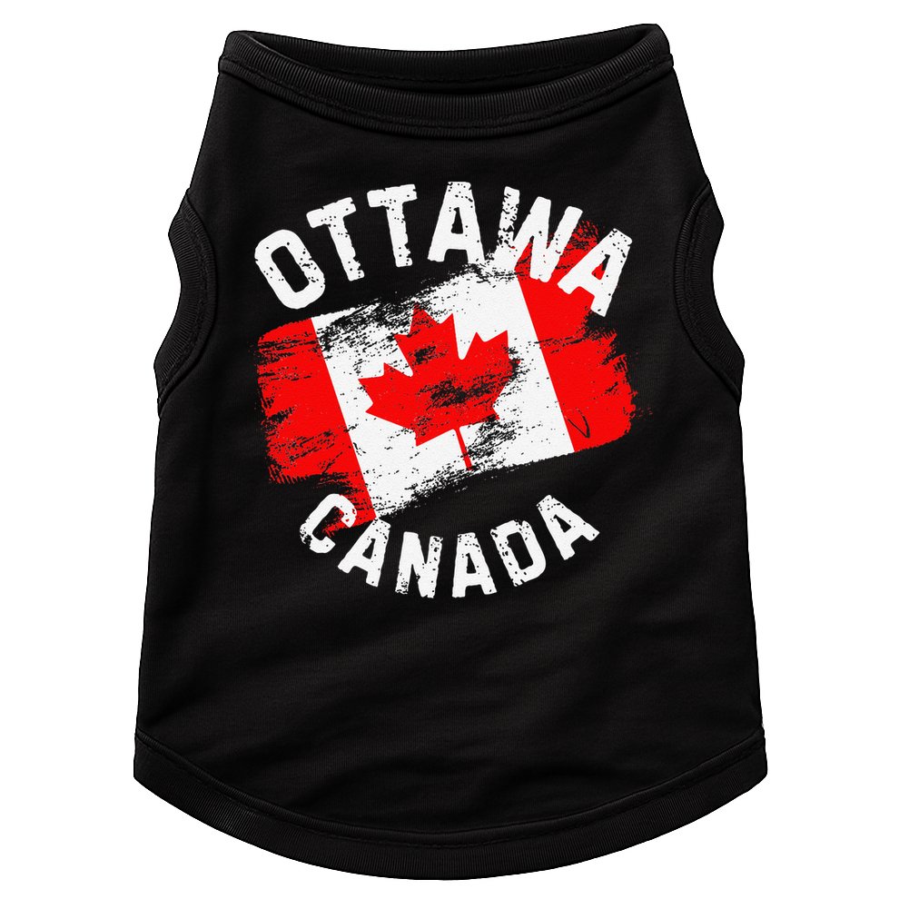 Ottawa Canada Ontario Canadian Maple Leaf Flag Doggie Tank