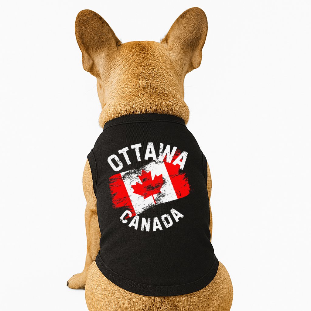 Ottawa Canada Ontario Canadian Maple Leaf Flag Doggie Tank