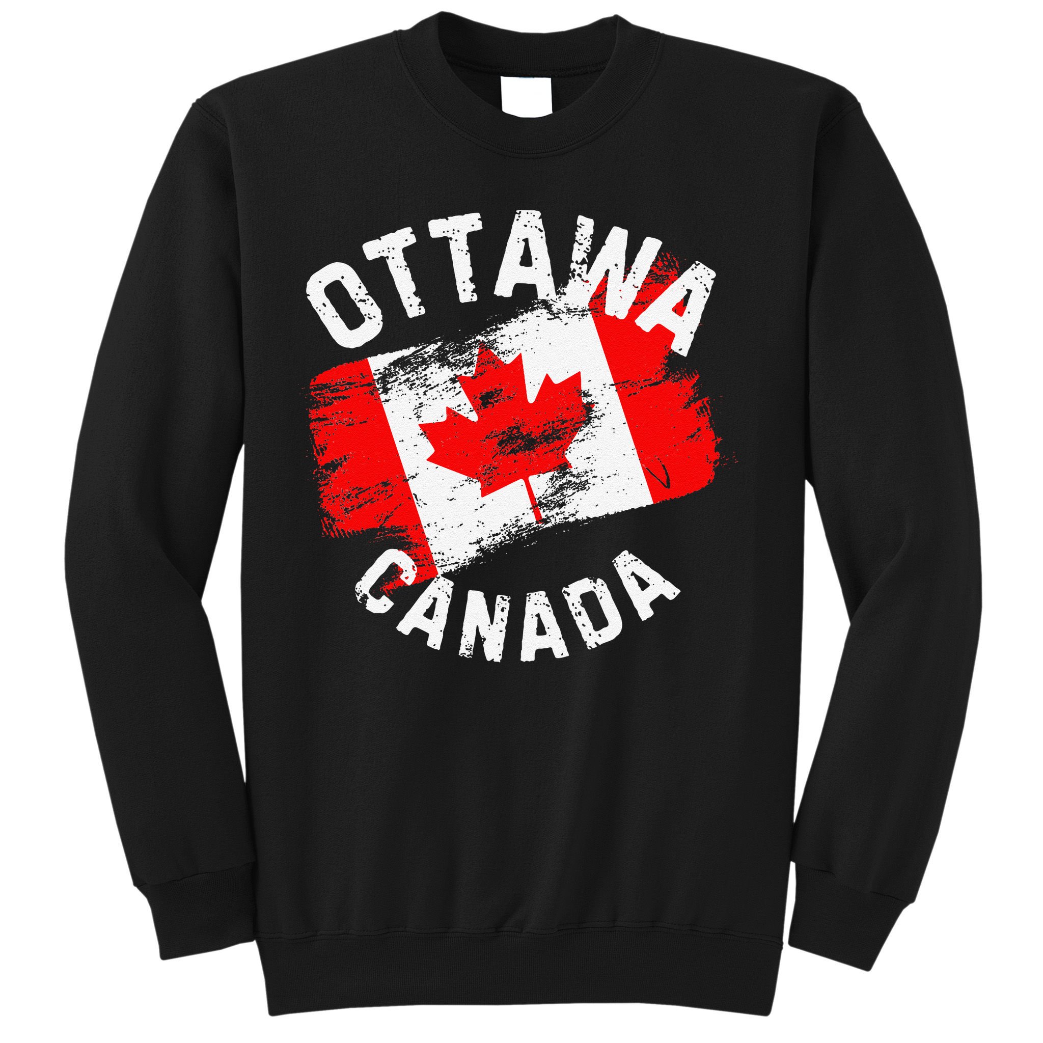 Ottawa Canada Ontario Canadian Maple Leaf Flag Sweatshirt