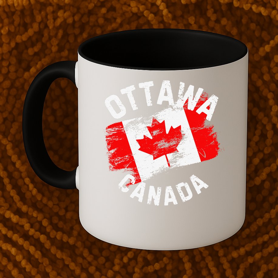 Ottawa Canada Ontario Canadian Maple Leaf Flag Mug