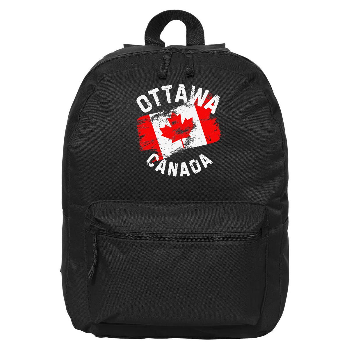 Ottawa Canada Ontario Canadian Maple Leaf Flag 16 in Basic Backpack