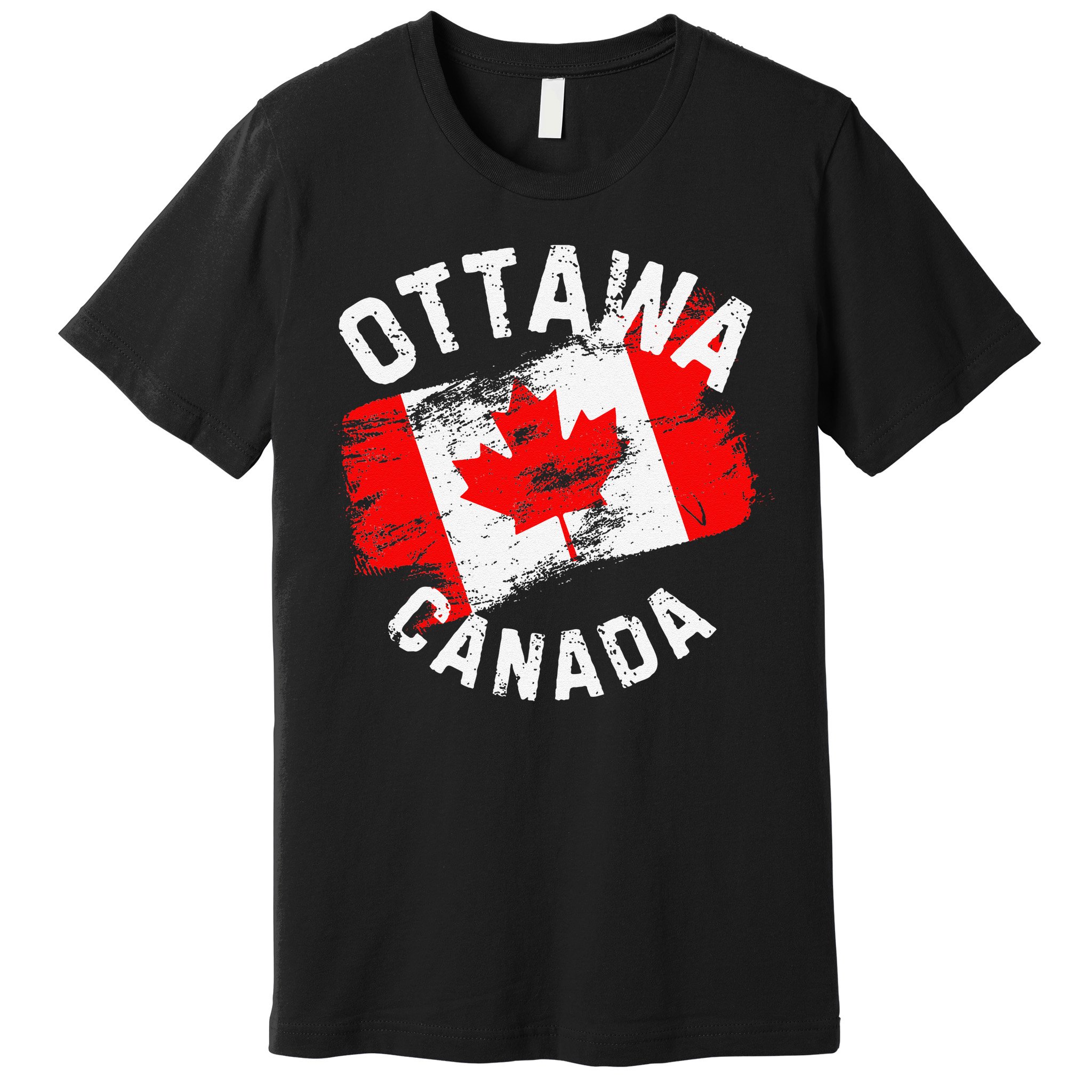 Ottawa Canada Ontario Canadian Maple Leaf Flag Premium T-Shirt