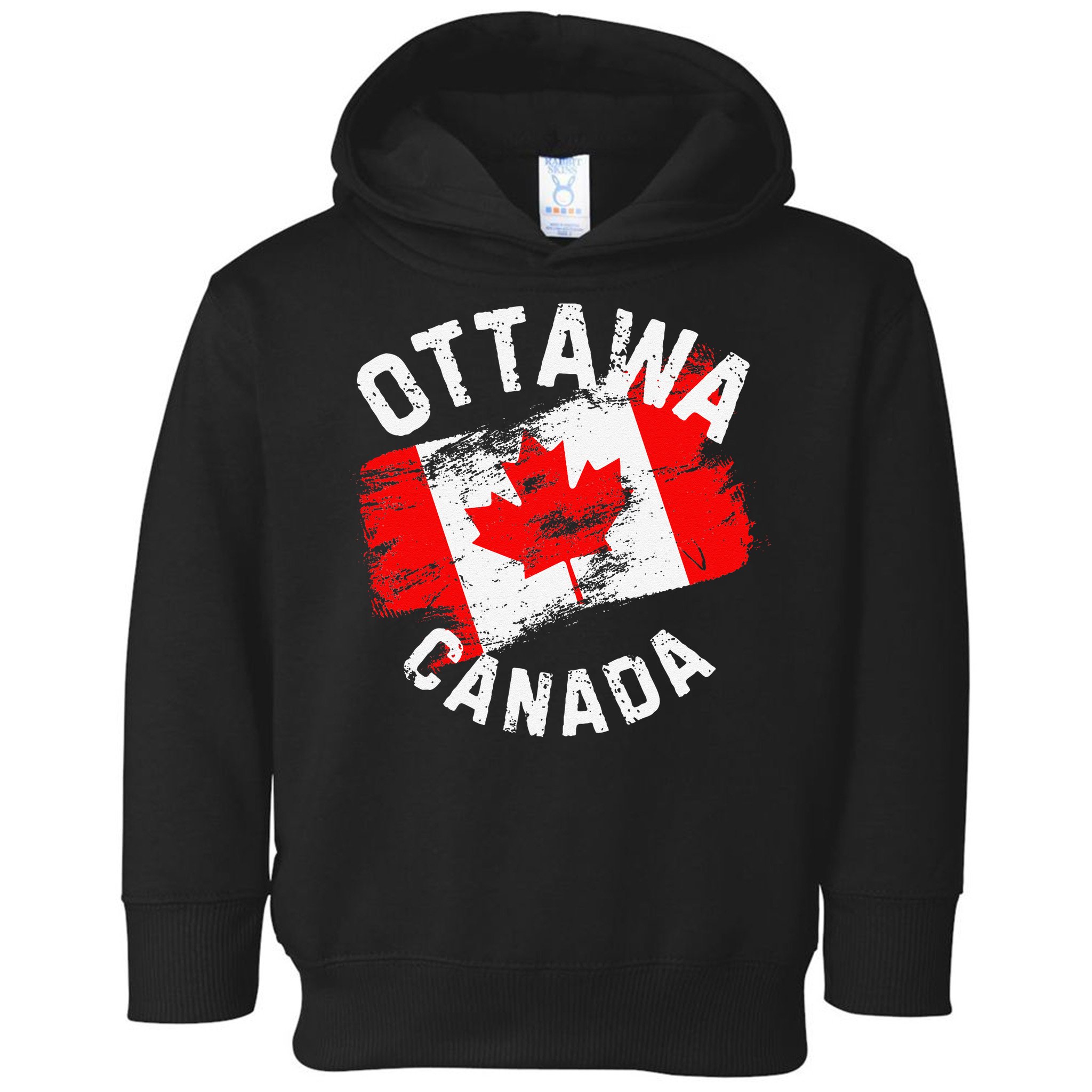 Ottawa Canada Ontario Canadian Maple Leaf Flag Toddler Hoodie