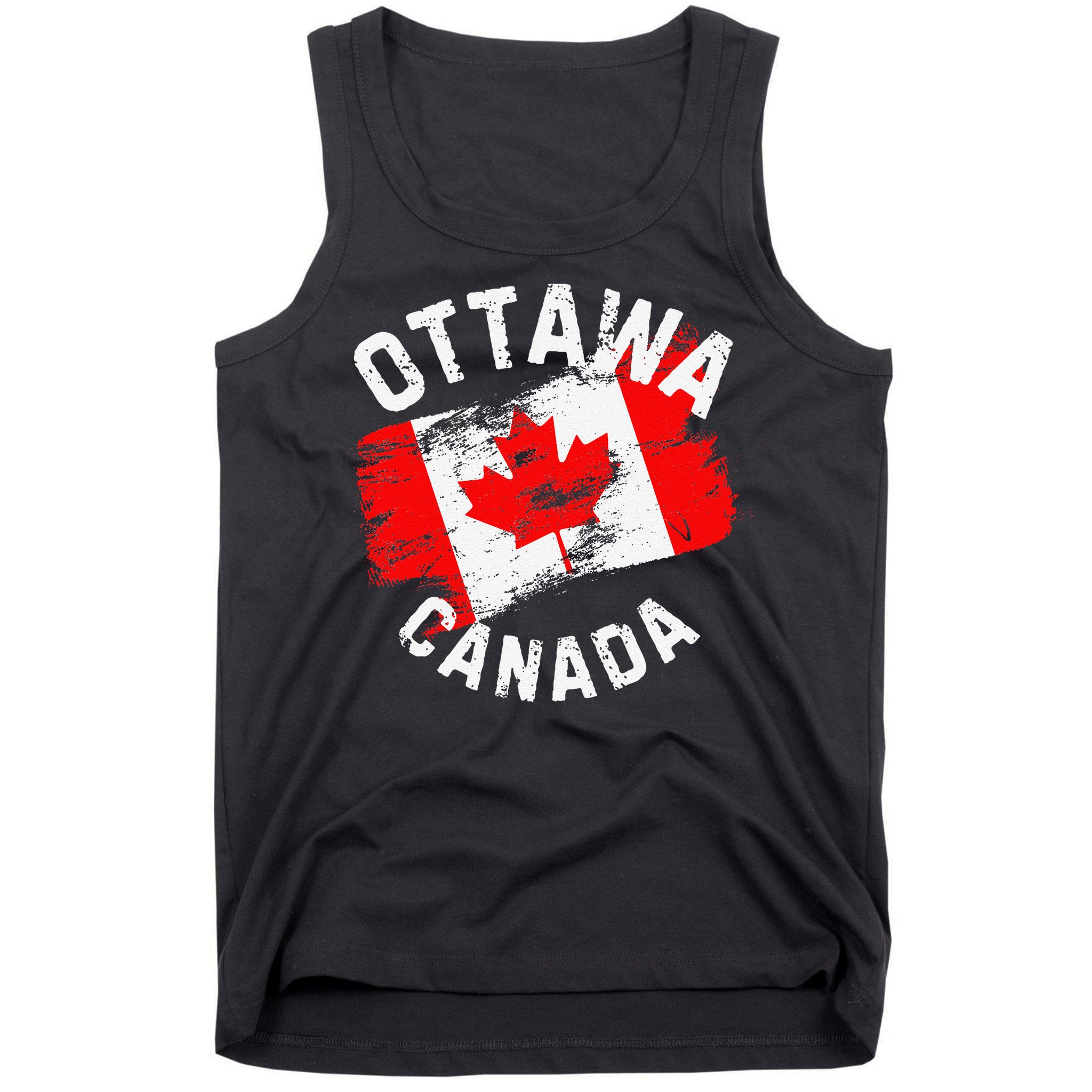 Ottawa Canada Ontario Canadian Maple Leaf Flag Tank Top