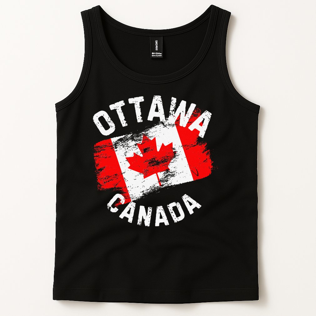 Ottawa Canada Ontario Canadian Maple Leaf Flag Tank Top