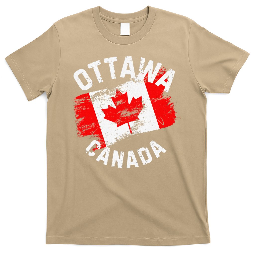 Ottawa Canada Ontario Canadian Maple Leaf Flag T-Shirt