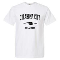 Oklahoma City Oklahoma Ok Vintage Established Sports Design Garment-Dyed Heavyweight T-Shirt