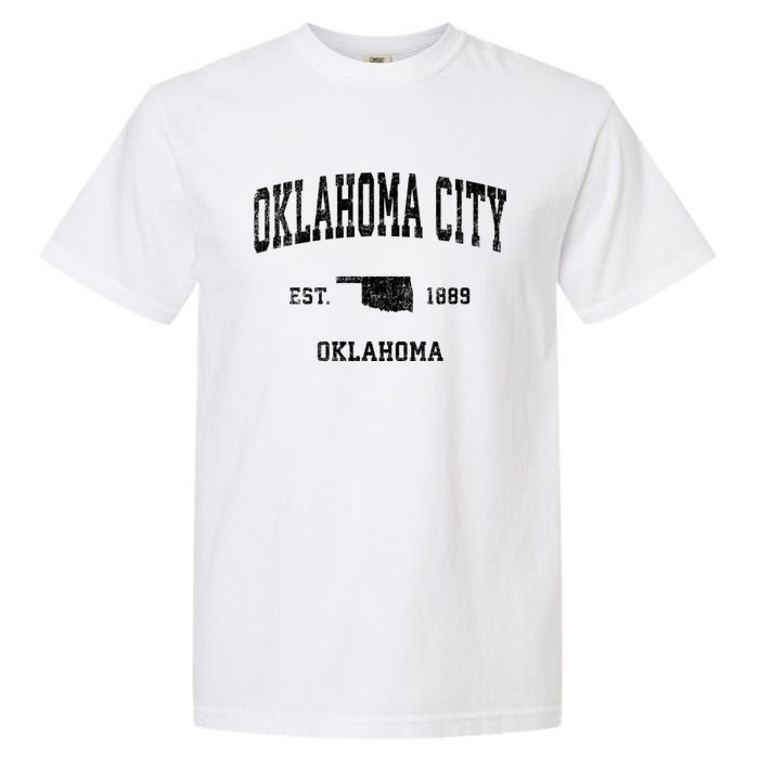 Oklahoma City Oklahoma Ok Vintage Established Sports Design Garment-Dyed Heavyweight T-Shirt