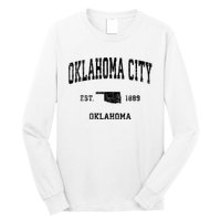 Oklahoma City Oklahoma Ok Vintage Established Sports Design Long Sleeve Shirt