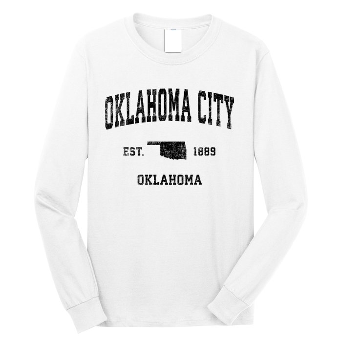 Oklahoma City Oklahoma Ok Vintage Established Sports Design Long Sleeve Shirt