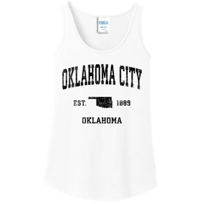 Oklahoma City Oklahoma Ok Vintage Established Sports Design Ladies Essential Tank