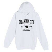 Oklahoma City Oklahoma Ok Vintage Established Sports Design Premium Pullover Hoodie