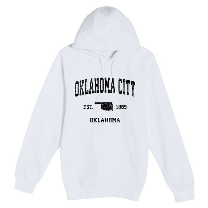 Oklahoma City Oklahoma Ok Vintage Established Sports Design Premium Pullover Hoodie