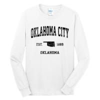 Oklahoma City Oklahoma Ok Vintage Established Sports Design Tall Long Sleeve T-Shirt