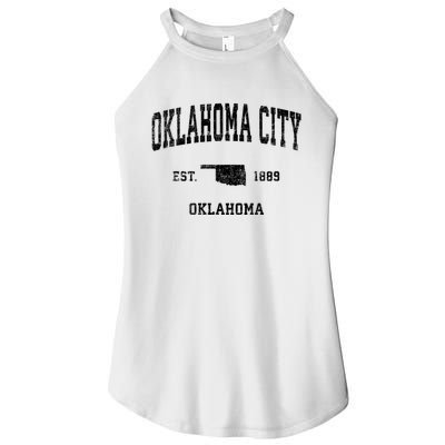 Oklahoma City Oklahoma Ok Vintage Established Sports Design Women’s Perfect Tri Rocker Tank