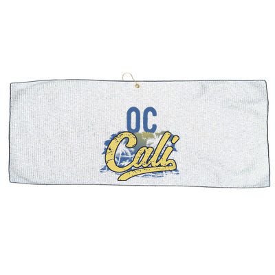 Oc Cali Orange County California Beach Sun Surf Large Microfiber Waffle Golf Towel