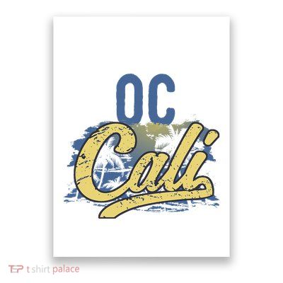 Oc Cali Orange County California Beach Sun Surf Poster
