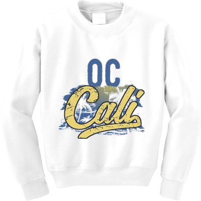 Oc Cali Orange County California Beach Sun Surf Kids Sweatshirt