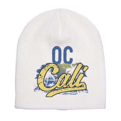 Oc Cali Orange County California Beach Sun Surf Short Acrylic Beanie