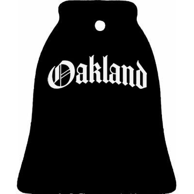 Oakland California Ceramic Bell Ornament