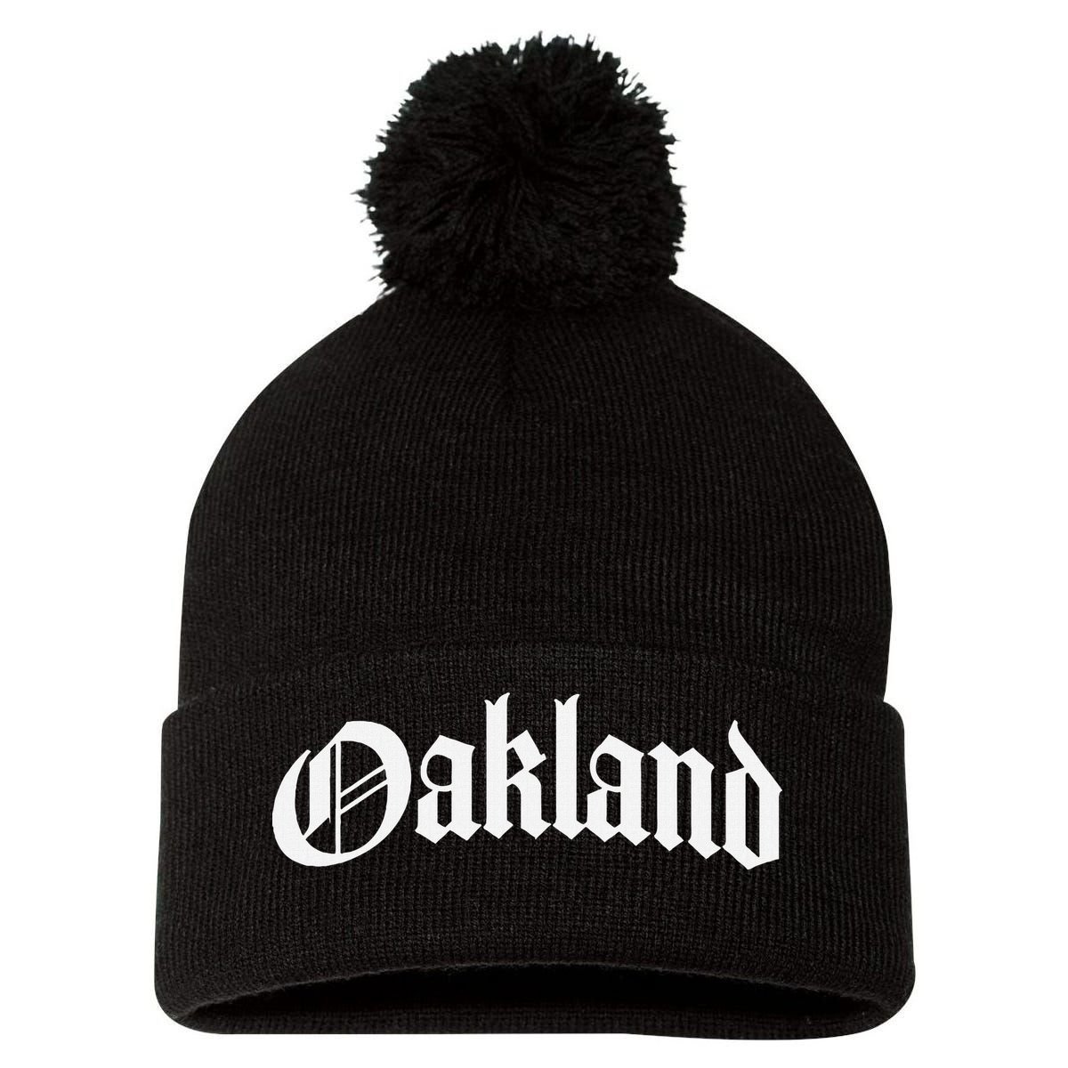 Oakland California Pom Pom 12in Knit Beanie