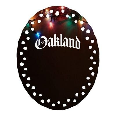 Oakland California Ceramic Oval Ornament