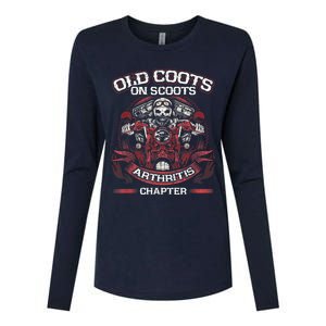 Old Coots On Scoots Biker Motorcycles Retirement Funny Womens Cotton Relaxed Long Sleeve T-Shirt