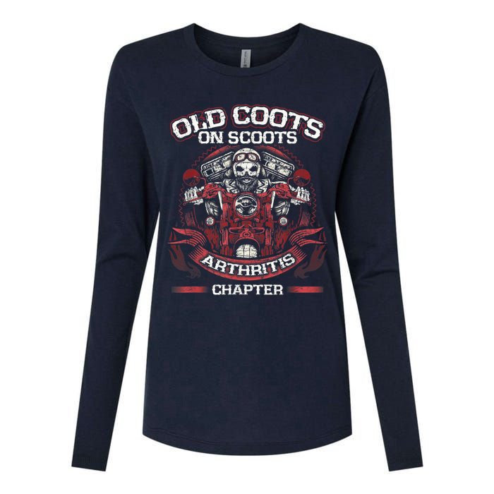 Old Coots On Scoots Biker Motorcycles Retirement Funny Womens Cotton Relaxed Long Sleeve T-Shirt