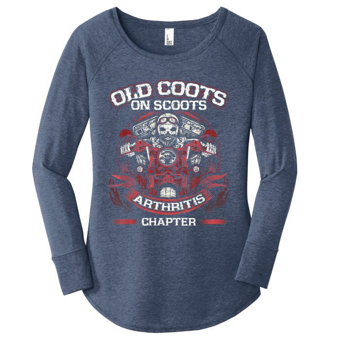 Old Coots On Scoots Biker Motorcycles Retirement Funny Women's Perfect Tri Tunic Long Sleeve Shirt