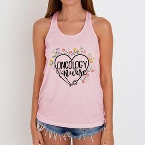 Oncology Crew Oncology Nurse Gift Women's Knotted Racerback Tank