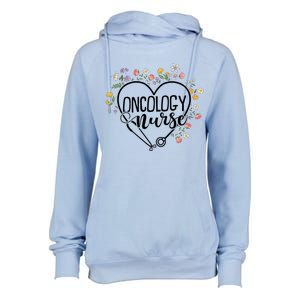 Oncology Crew Oncology Nurse Gift Womens Funnel Neck Pullover Hood